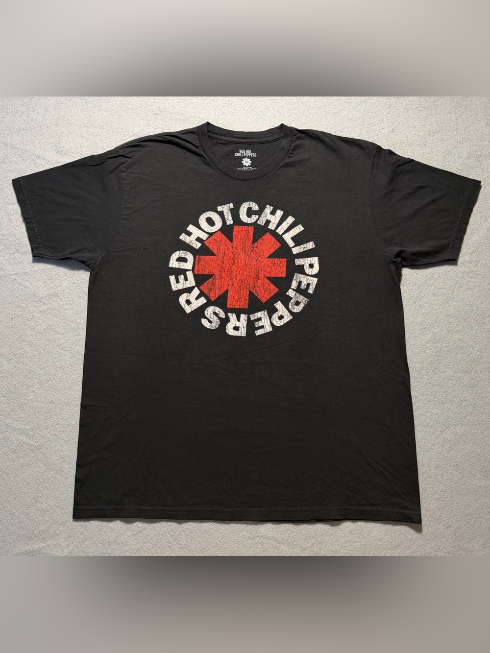 Red Hot Chili Peppers Men’s XL Classic Asterisk Logo T-Shirt Black Band Tee